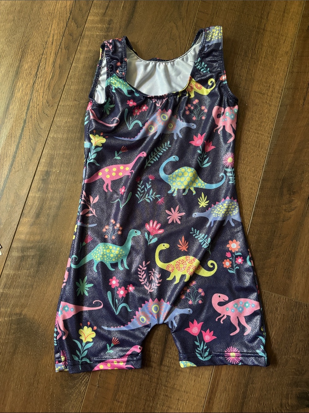 Girls Gymnastics Dinosaur Leotard built in shorts